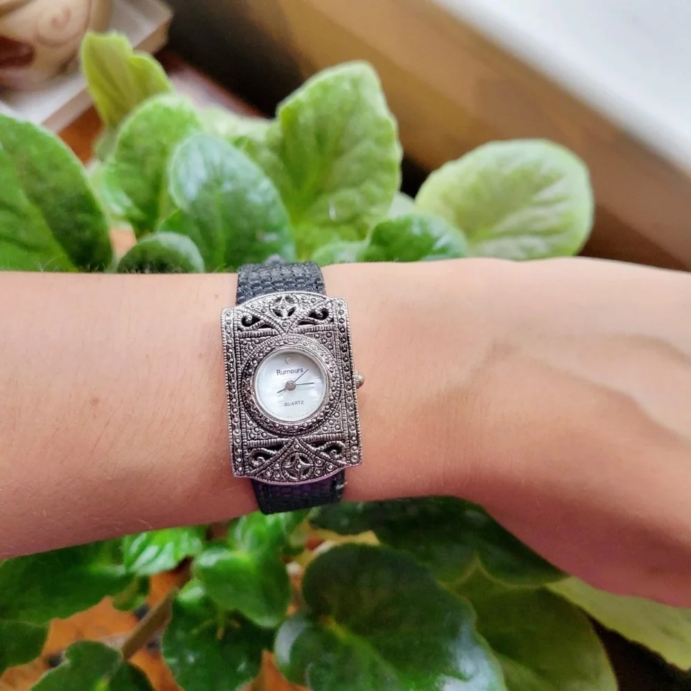 Genuine Leather Rumours Ornate Quartz Watch